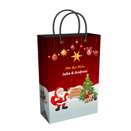Christmas Tall Return Gift Bag | 3 Designs | Plain or Personalized